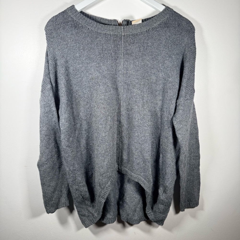 Vero Moda Women’s Gray Sweater Sz Small Long Sleeve Knit Pullover with Back Zip